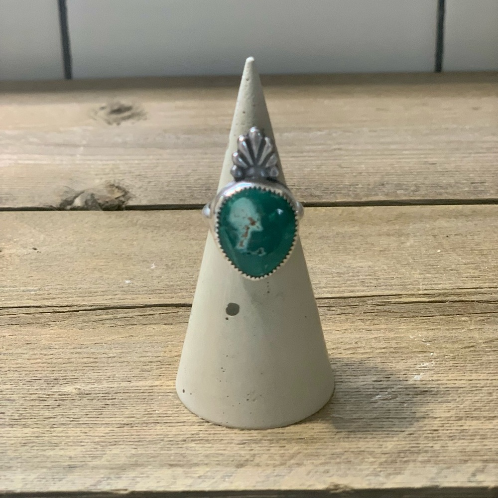 All the Things Sterling Silver & Bamboo Mountain Turquoise Ring